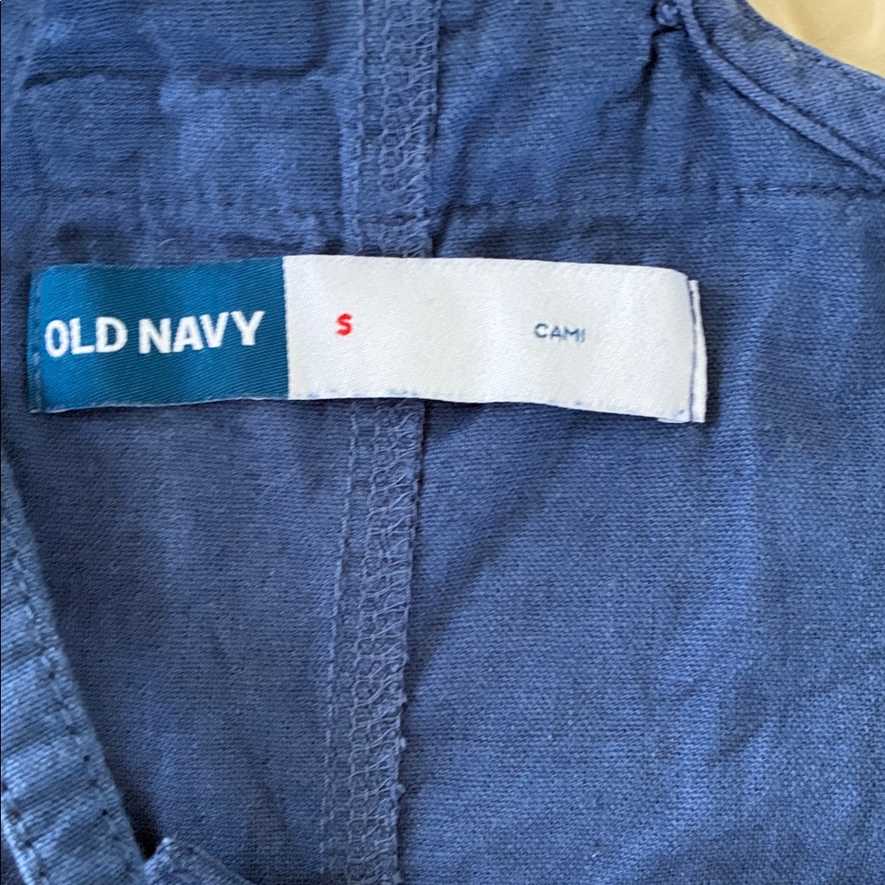 Blue short overalls shortalls boho bohemian hippie cottagecore EUC Old Navy - Picture 6 of 10